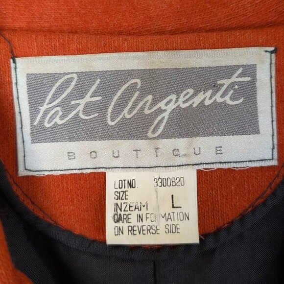 V. Pat Argenti Boutique Orange Button Blazer - Picture 10 of 11